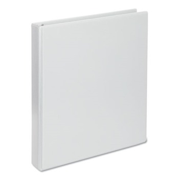 Universal UNV20712 Deluxe 1 in. Capacity 11 in. x 8.5 in. Round 3-Ring View Binder - White