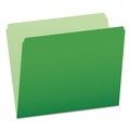  | Pendaflex 152 BGR Straight Tabs Letter Size Colored File Folders - Green/Light Green (100/Box) image number 0