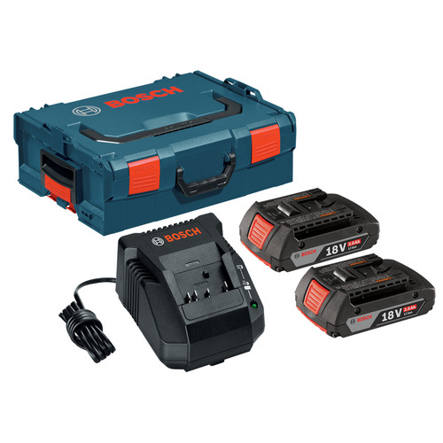 Bosch Skc181 202l 18v 2 0 Ah Lithium Ion Batteries And Charger With L Boxx 2 Storage Case Cpo Outlets