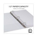 Office Jansan | Samsill 18957 11 in. x 8.5 in. 3 Rings 1.5 in. Capacity Earth's Choice Plant-Based Round Ring View Binder - White image number 2