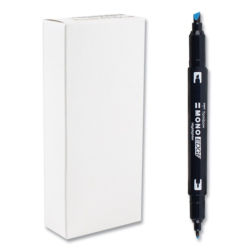 Highlighters | Tombow Mono 56413 Chisel/Bullet Tip Highlighters - Skyblue Barrel/Skyblue Ink (10/Box) image number 0
