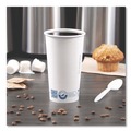 Cups and Lids | SOLO 420RC-PLANET Recycled Content PCF Paper Hot Cups ProPlanet Seal 20 oz White/Blue 600/Carton image number 5