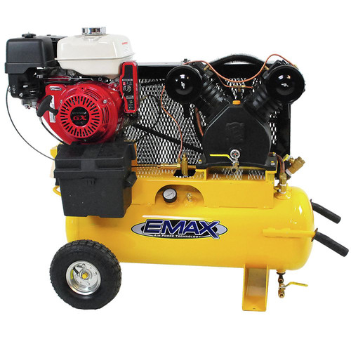 Portable Air Compressors | EMAX EGES0817WL Honda Engine 8 HP 17 Gallon Oil-Lube Truck Mount Air Compressor image number 0