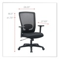  | Alera ALENV41M14 Envy Series 16.88 in. to 21.5 in. Seat Height Mesh High-Back Multifunction Chair - Black image number 6