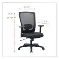  | Alera ALENV41M14 Envy Series 16.88 in. to 21.5 in. Seat Height Supports Up to 250 lbs. Mesh High-Back Multifunction Chair - Black image number 6
