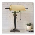Lamps | Alera ALELMP537BZ 10 in. x 13.38 in. x 16 in. Traditional Banker's Lamp - Antique Bronze image number 2