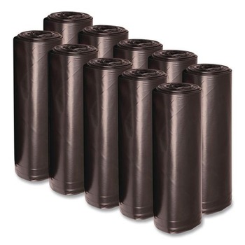Boardwalk 33 in. x 39 in. 33 gal. 1.6 mil Recycled Low-Density Polyethylene Can Liners - Black (100/Carton)