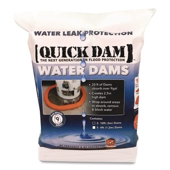 Quick Dam Water Dams, 2.5-in x 10 ft x 2.5-in, 2/Pack