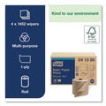 Cleaning Cloths | Tork 291350 7.68 in. x 1150 ft. Basic Paper Wiper - Natural (4 Rolls/Carton) image number 2