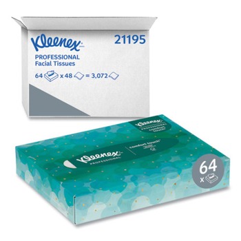 Kleenex 2-Ply Facial Tissue Junior Pack - White (80/Carton)