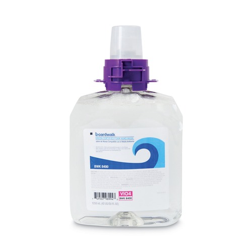 Cleaning & Janitorial Supplies | Boardwalk 6165-04-GCE00VL Green Certified Fragrance Free 1250 mL Foam Soap Refills (4/Carton) image number 0