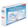 Office Jansan | Cardinal 22142V4 Clearvue 11 in. x 17 in. 3 in. Capacity 3 Slant-D Ring Binder - White image number 0