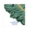 Office Jansan | Boardwalk BWK501GN 5 in. Headband Super Loop Cotton/Synthetic Fiber Wet Mop Head - Small, Green (12/Carton) image number 6