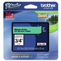 Bulk Savings Pricing 2 | Brother P-Touch TZE741 0.7 in. x 26.2 ft. TZe Standard Adhesive Laminated Labeling Tape - Black on Green image number 0