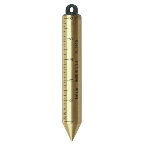 Measuring Accessories | Lufkin 590GN 20 oz. Inage Solid Brass Cylindrical Blunt Point SAE Plumb Bob image number 0