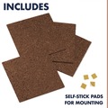 Bulletin Boards | Quartet 101 12 in. x 0.38 in. x 12 in. Cork Panels - Brown (4/Pack) image number 4