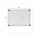  | Universal UNV43722 24 in. x 18 in. Modern Melamine Dry Erase Board - White Surface, Aluminum Frame image number 2