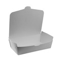 Food Trays, Containers, and Lids | Pactiv Corp. NOB04SW 77 oz 9 x 4.85 x 2.7 EarthChoice OneBox Paper Box - White (162/Carton) image number 1