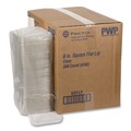 Food Trays, Containers, and Lids | Pactiv Corp. 6SFLY EarthChoice Recycled PET Container Lid, for 6-in Square RPET Containers, 6.25 x 0.39 x 6.25, Clear, Plastic, 360/Carton image number 4
