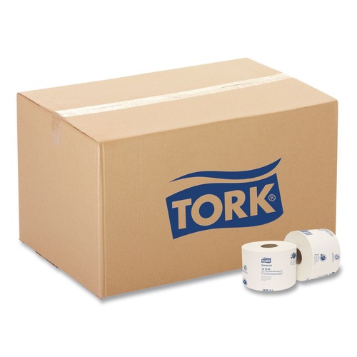 Toilet Paper | Tork 161990 2-Ply Septic Safe Universal Bath Tissue Roll with OptiCore - White (36/Carton) image number 0