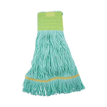 Boardwalk EcoMop Looped-End Recycled Fibers Mop Head - Medium, Green