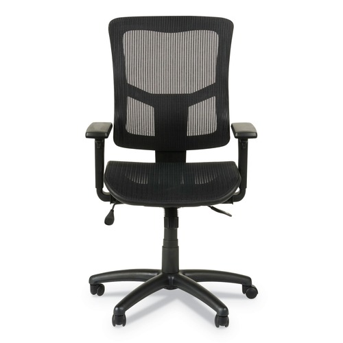 Office Chairs | Alera ALEELT4218S Elusion II Series 275 lbs. Capacity Suspension Mesh Mid-Back Synchro Seat Slide Chair - Black image number 0