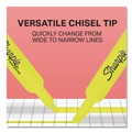 Highlighters | Sharpie 1770694 Tank-Style Chisel Tip Highlighters - Fluorescent Yellow Ink/Yellow Barrel (4/Pack) image number 1