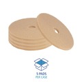 Cleaning Cloths | Boardwalk 7000126614 27 in. Diameter Burnishing Floor Pads - Tan (5/Carton) image number 3