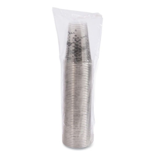  | Dart TP10DGM 10 oz Graduated Plastic Medical & Dental Cups - Clear (50/Bag, 20 Bags/Carton) image number 0