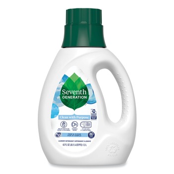 Seventh Generation 45 oz. Bottle Natural Liquid Laundry Detergent - Fragrance Free (6/Carton)