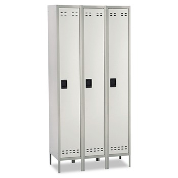 Safco 5525GR 36 in. x 18 in. x 78 in. Single-Tier 3-Column Locker - Two-Tone Gray