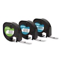 Labels | DYMO 12331 LetraTag 0.5 in. x 13 ft. Paper/Plastic Label Tape Value Pack - Assorted (3/Pack) image number 1