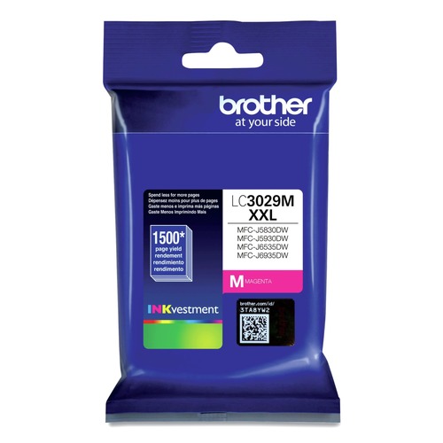 Bulk Savings Pricing 2 | Brother LC3029M LC3029M INKvestment 1,500 Page-Yield Super High-Yield Ink - Magenta image number 0