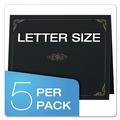 Office Jansan | Oxford 29900055BGD 11.25 in. x 8.75 in. Certificate Holder - Black (5/Pack) image number 5