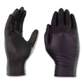 Disposable Gloves | Ammex ABNPF46100 9.5 in. Long 3 mil Powder-Free Nitrile Exam Gloves - Large/Black (1000/Carton) image number 1