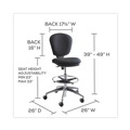  | Safco 3442BL Metro Collection Extended Height Swivel Tilt Chair - Black Fabric image number 6