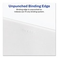 Office Jansan | Avery 01400 11 in. x 8.5 in. 26-Tab A to Z Avery Style Preprinted Legal Exhibit Side Tab Index Dividers - White (1-Set) image number 4