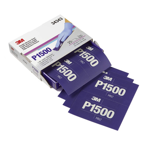  | 3M 34343 Flexible Abrasive Hookit Sheet 5.5 in x 6.8 in P1500 image number 0