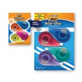Office Jansan | BIC WOTAPP418 Wite-Out EZ Correct 0.17 in. x 400 in. Non-Refillable Correction Tape - Randomly Assorted Applicator Colors (4/Pack) image number 6