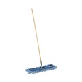 Percentage Off | Boardwalk BWKHL245BSPC 24 in. x 5 in. Synthetic Head 60 in. Wood/Metal Handle Dry Mopping Kit - Blue Head/Natural Handle (1-Kit) image number 0