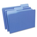 Office Jansan | Universal UNV10521 1/3 Cut Tab Legal Size Deluxe Colored Top Tab File Folders - Blue/Light Blue (100/Box) image number 1