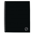 Office Jansan | Universal UNV66206 11 in. x 8.5 in. 1-Subject Medium/College Rule Deluxe Sugarcane Based Notebooks - Black Coated Bagasse Cover image number 1