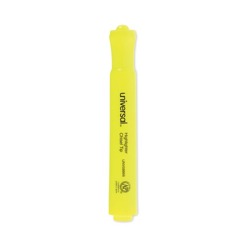 Office Jansan | Universal UNV08866 Chisel Tip Desk Highlighter Value Pack - Fluorescent Yellow Ink, Yellow Barrel (36/Pack) image number 0