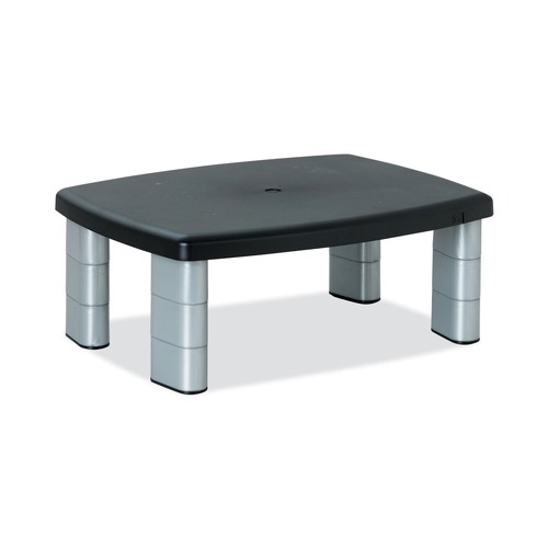 Office Jansan | 3M MS80B 15 in. x 12 in. x 2.63 in. to 5.78 in. 80-lb. Capacity Adjustable Monitor Stand - Black/Silver image number 0
