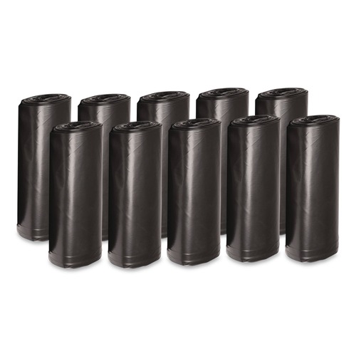 Trash Bags | GEN RM385815 38 in. x 58 in. 60 gallon 1.5 mil Interleaved Roll Low Density Can Liners - Black (100/Carton) image number 0
