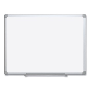 MasterVision 72 in. x 48 in. Reversible Earth Silver Easy-Clean Dry Erase Board - White Surface/Silver Aluminum Frame