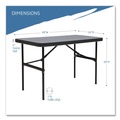 Folding Tables | Iceberg 65507 IndestrucTable 48 in. x 24 in. x 29 in. Commercial Folding Table - Rectangular Charcoal image number 6