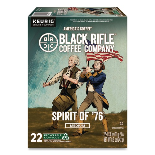 Coffee | Black Rifle Coffee Company 5000384044 Spirit of '76 Coffee K-Cups (22/Box) image number 0