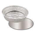 Labor Day Sale! Save $30 off $199! | Handi-Foil 204630 9 in. Diameter 48 oz. Round Aluminum Container with Lid - Silver (500/Carton) image number 1
