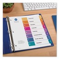 Office Jansan | Avery 11168 Ready Index 11 in. x 8.5 in. 8-Tab 1 to 8 Uncollated Customizable TOC Dividers - Multicolor Tabs/White (24/Box) image number 2